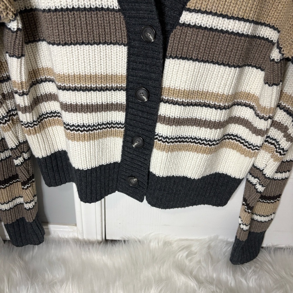 CAbi Cocoa Striped Cardigan - Picture 9 of 10
